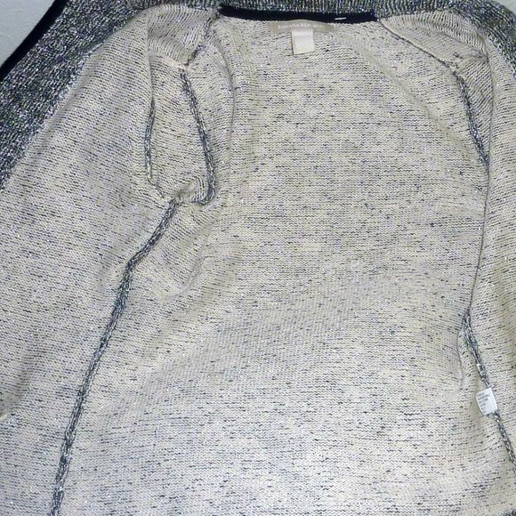 Banana Republic Sparkling Cardigan One Button Down Black/Gray Sweater Size XS - Picture 4 of 6